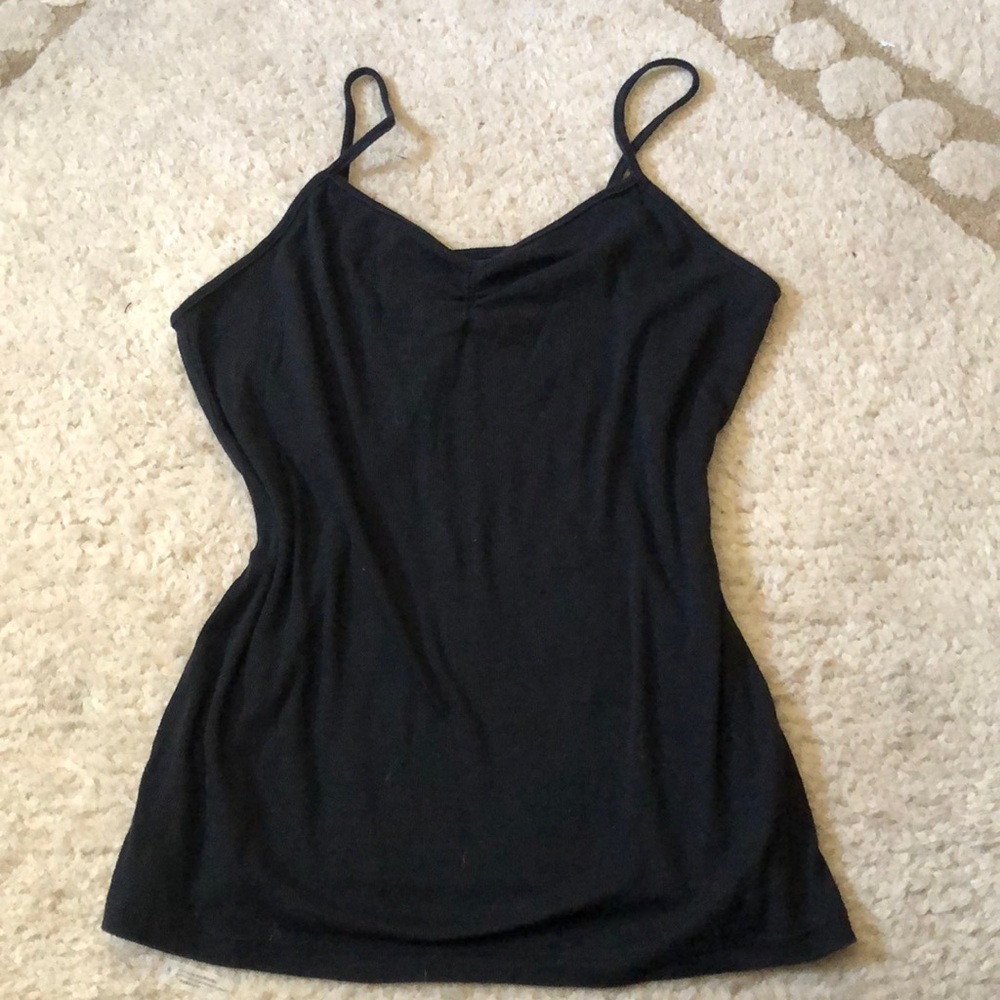Ribbed black tank top
